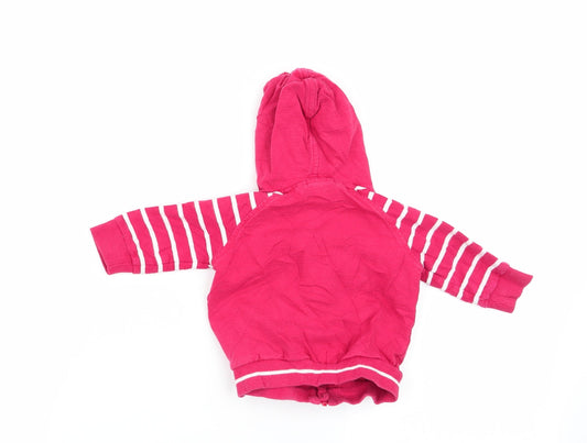 Polarn O. Pyret Boys Red Striped Full Zip Jumper Size 0-3 Months