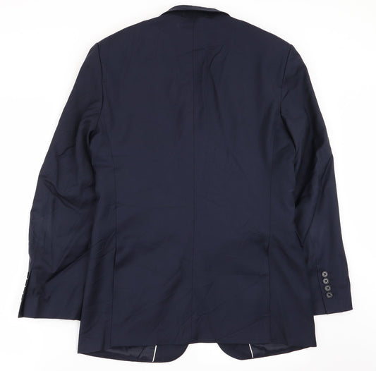 lanficio Mens Blue Jacket Blazer Size 38