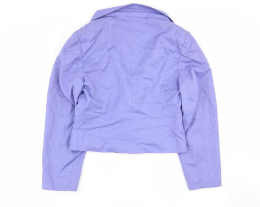 Yessica Womens Purple Jacket Blazer Size 14