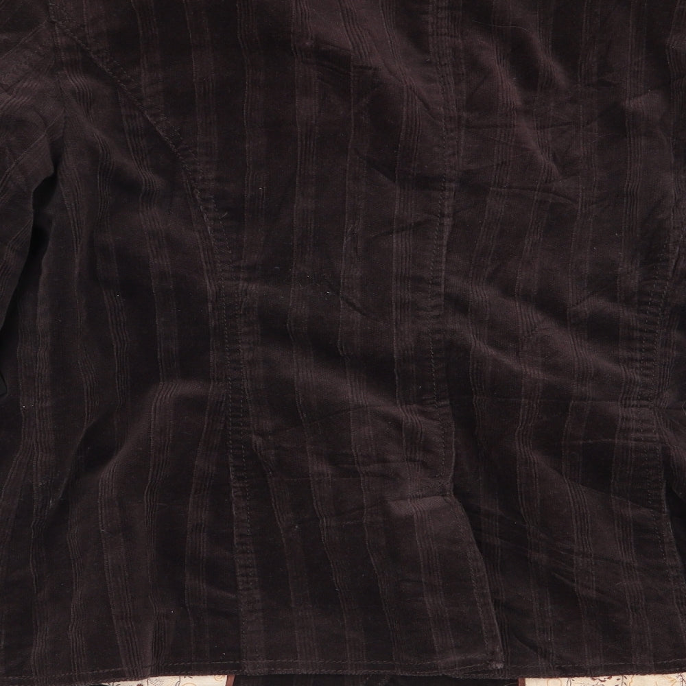 NEXT Womens Brown Striped Jacket Blazer Size 14