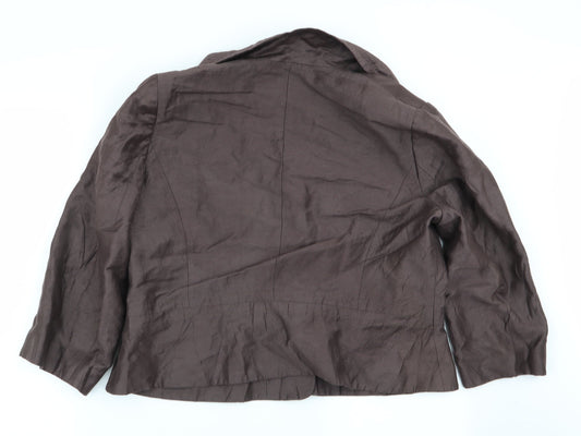 alex and co Womens Brown Jacket Blazer Size 18