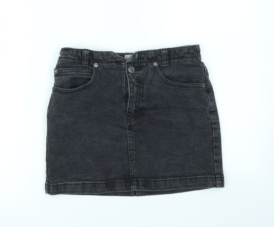 Additional front view of We The Free women’s black bandage skirt, size UK 26