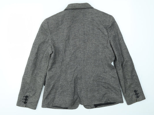 Aigner Womens Grey Check Jacket Blazer Size 16