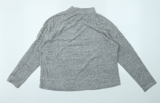 Womens UK Size M New Look Grey Pullover Jumper