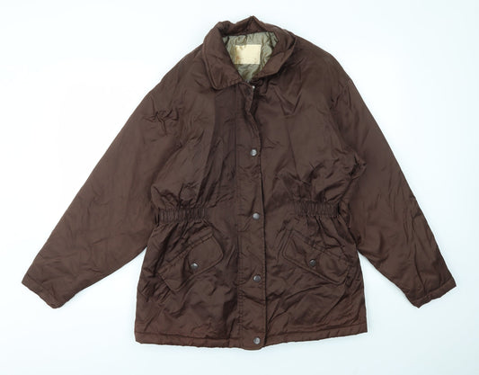 BHS Womens Brown Houndstooth Jacket Coat Size 14