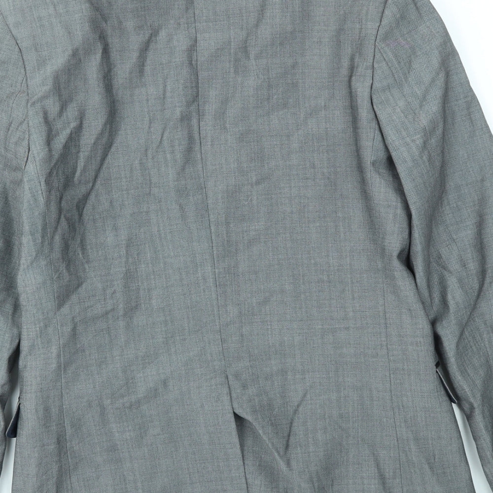 Mens UK Size 36 Topman Regular Grey Suit Jacket
