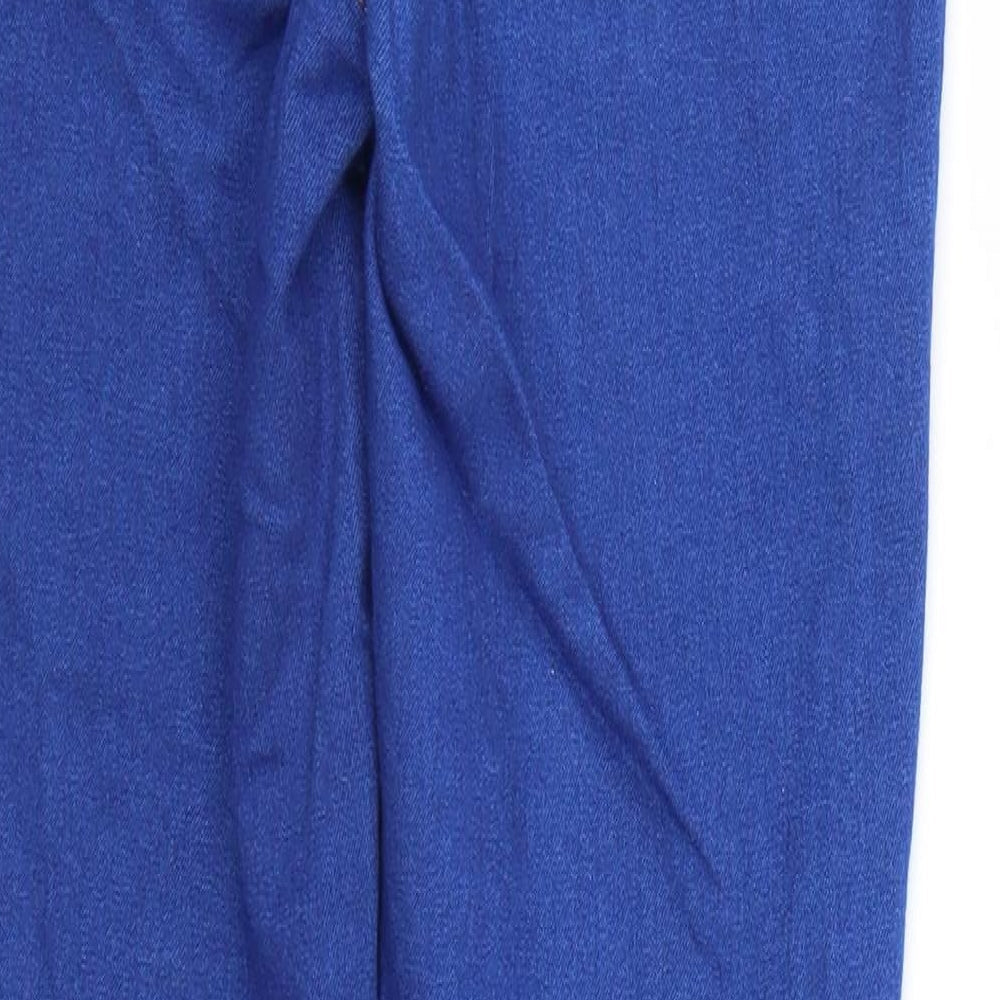 Brand and care label for Primark women’s blue denim jegging jeans, size UK 6, 27.5-inch leg