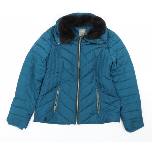 Womens UK Size S Oasis Blue Overcoat