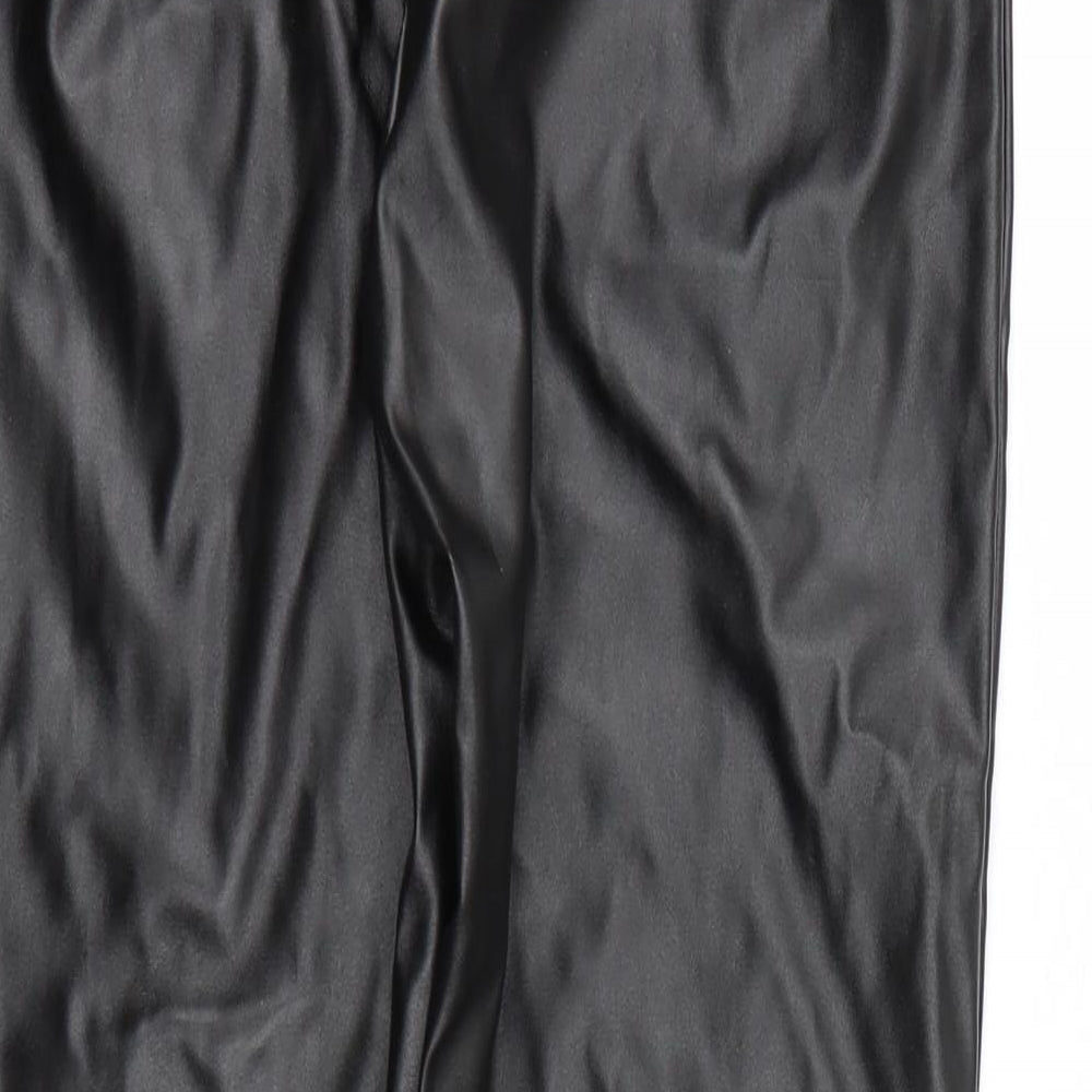 Womens UK Size 4 PRETTYLITTLETHING Regular Fit Black Trousers