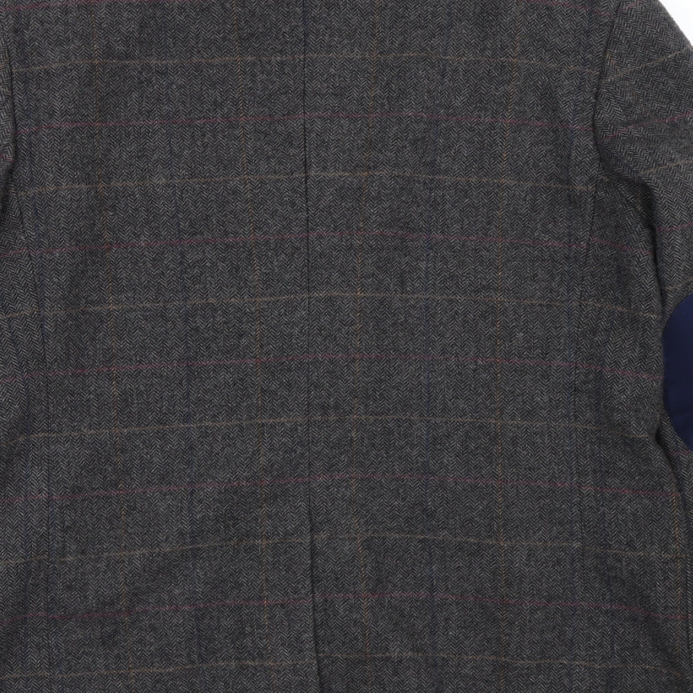 Mens UK Size L Cedar Wood State Regular Grey Suit Jacket
