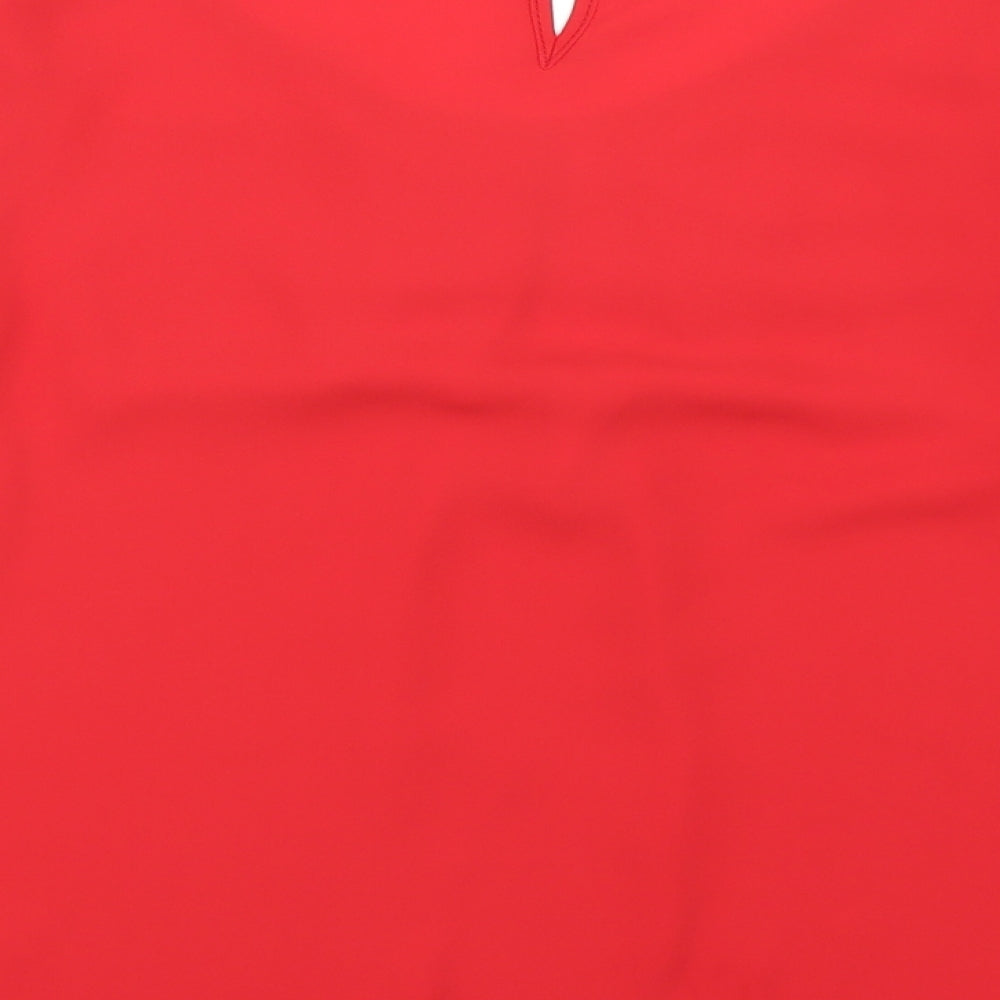 Womens UK Size 12 Dorothy Perkins Red Basic Blouse