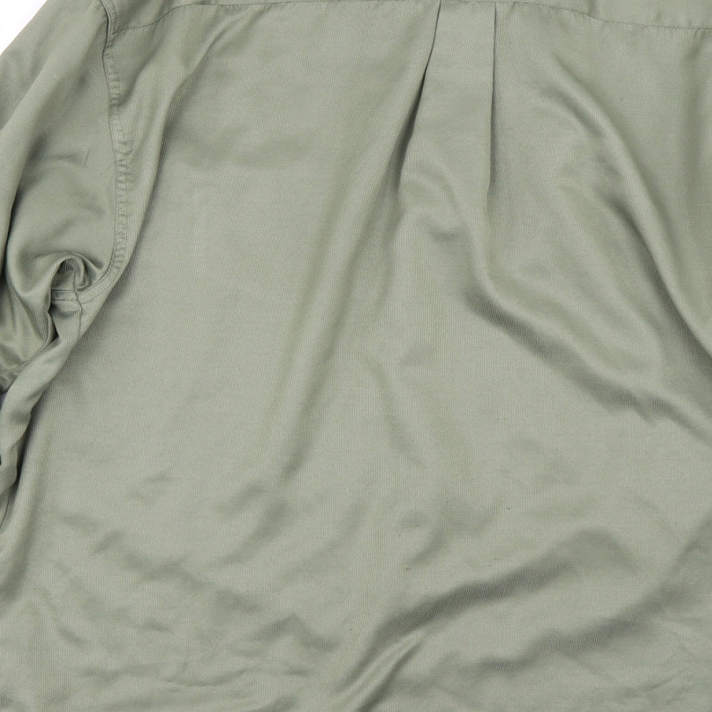 Ted Taylor Mens Green Button-Up Size L