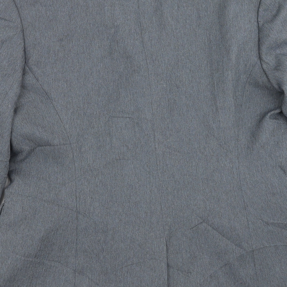 Brand and care label for La Redoute women’s blue jacket suit jacket, size UK 14