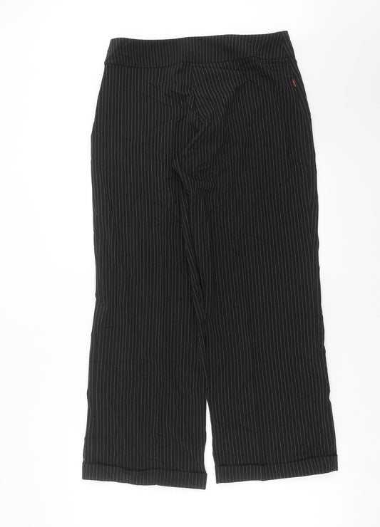 Womens UK Size 12 Preworn Regular Fit Black Trousers