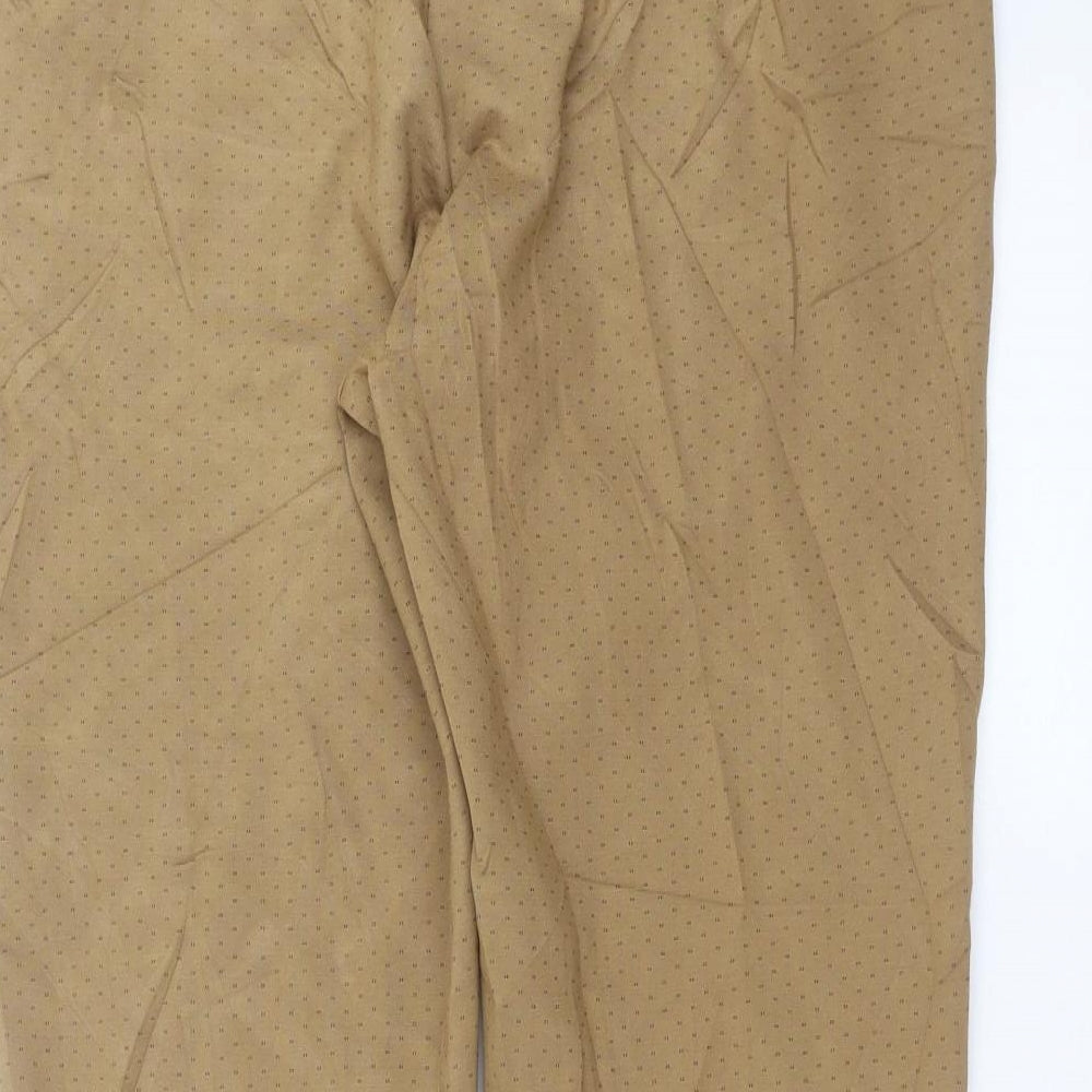 Womens UK Size 18 Preworn Regular Fit Beige Trousers