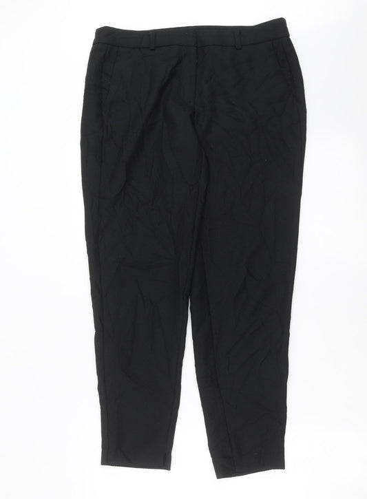 Womens UK Size 12 Dorothy Perkins Regular Fit Black Trousers