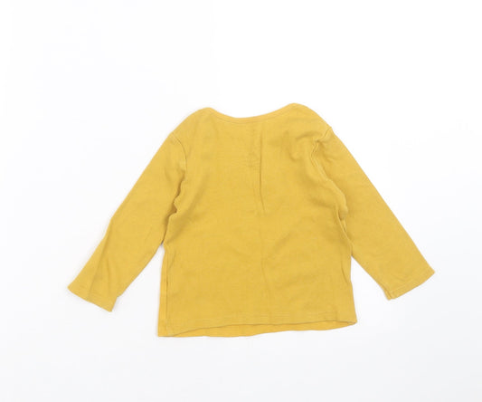 F&F Baby Yellow Basic T-Shirt Size 9-12 Months - dinosaur