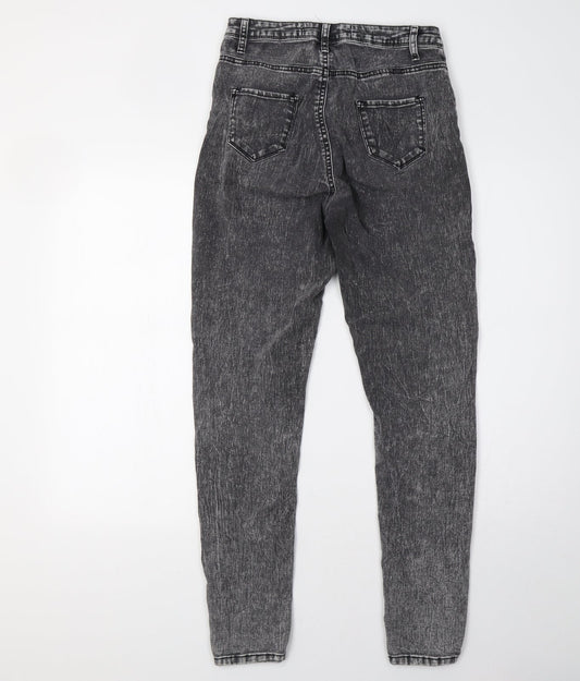 Primark Womens Grey Denim Skinny Jeans Size 8 L31 in