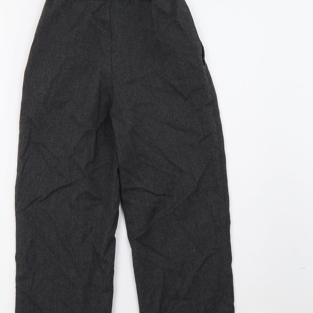 Brand and care label for Marks & Spencer boys’ grey trousers, size 9, months - school wear