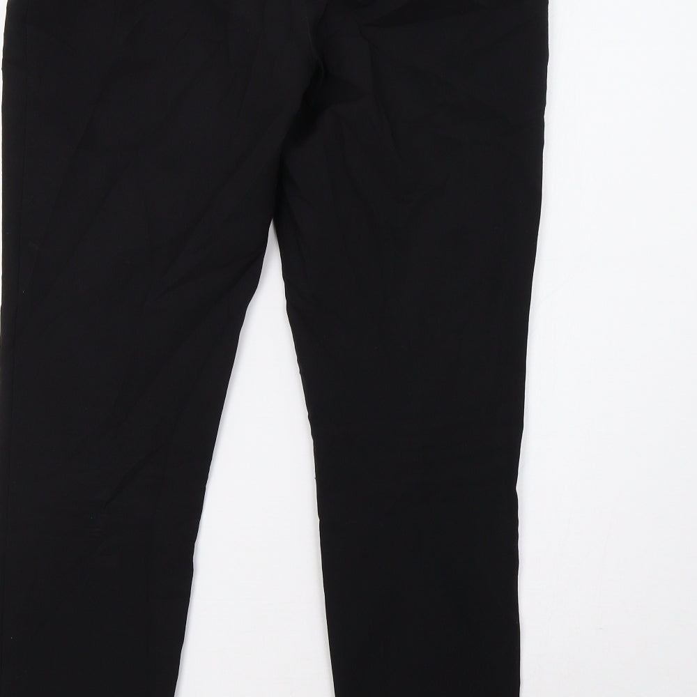 Brand and care label for Primark women’s black trousers, size UK 10, 30-inch leg