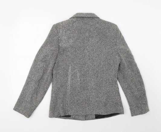 AMARANTO Womens Grey Jacket Blazer Size 12