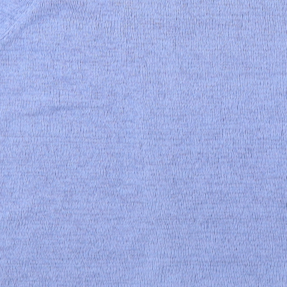 Brand and care label for Bonmarché women’s blue pullover sweatshirt, size M