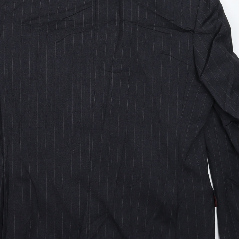 Marks and Spencer Mens Grey Striped Jacket Suit Jacket Size 40