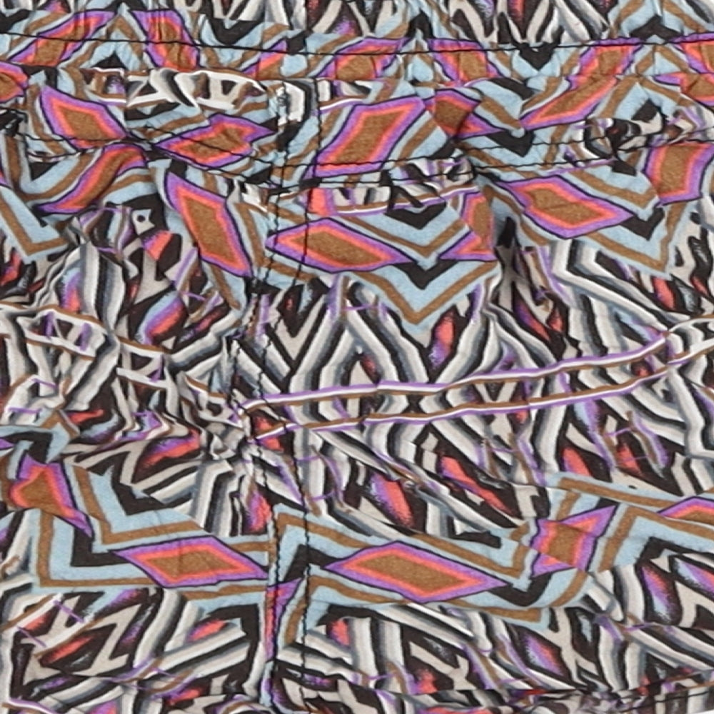 Denim Co Womens Black Geometric Hot Pants Shorts Size 12