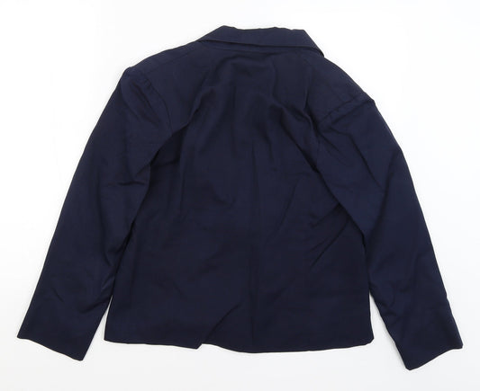 Just You Womens Blue Jacket Blazer Size 12
