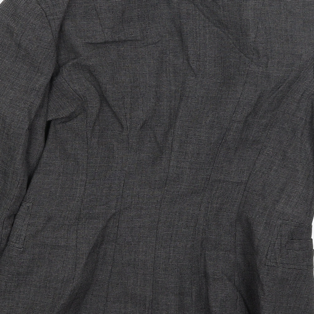 Brand and care label for Papaya women’s grey jacket blazer, size UK 10