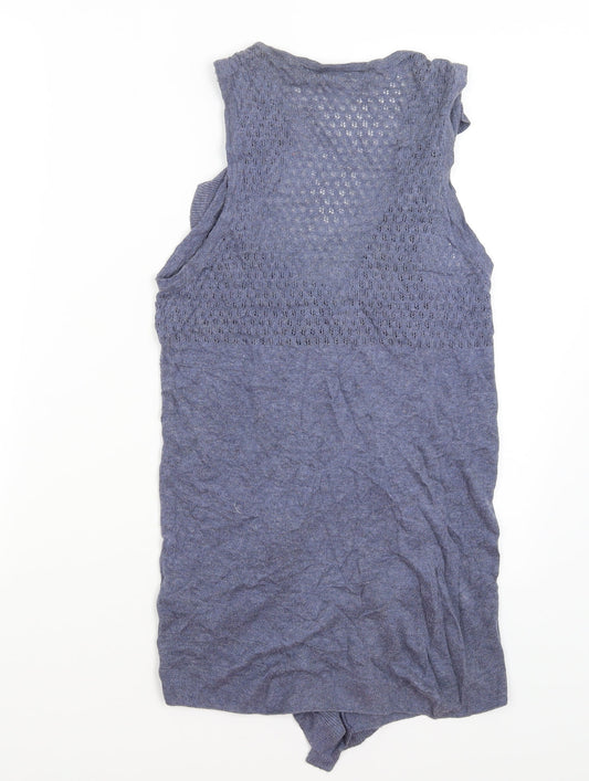 New Look Womens Blue Vest Jumper Size 8