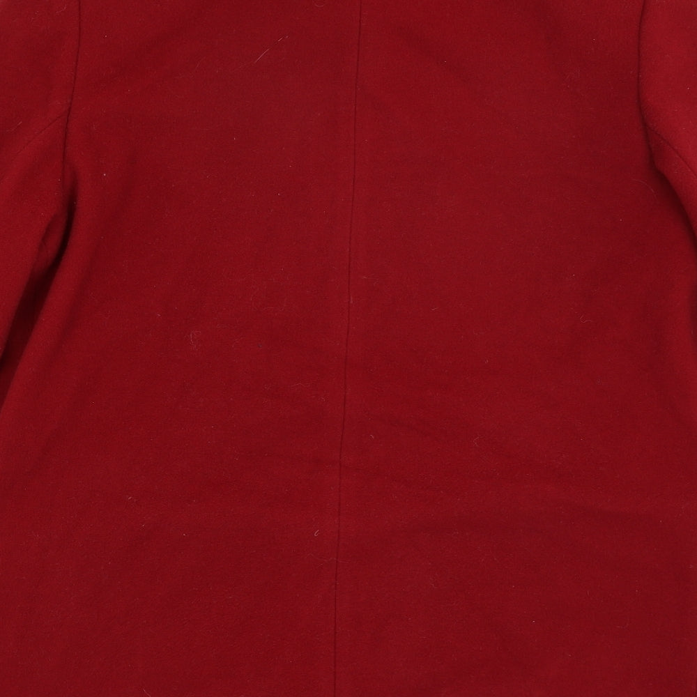 Womens UK Size 8 St Michael Red Overcoat