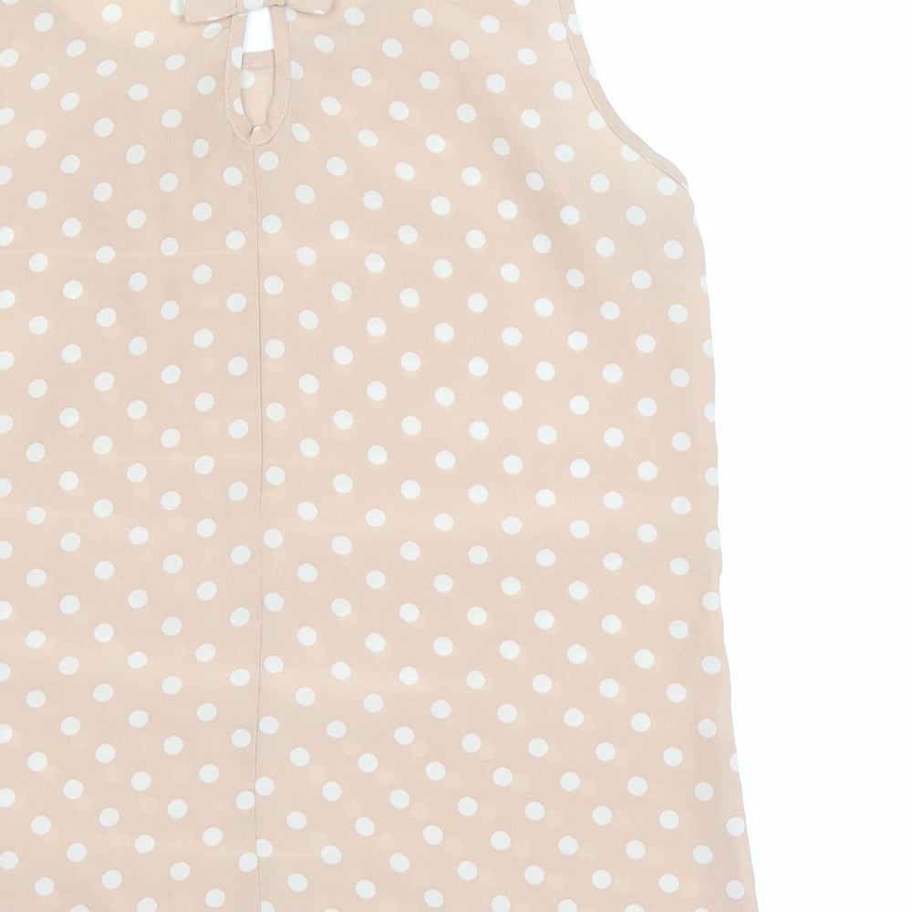 Cameo Rose Womens Pink Polka Dot Basic Tank Size 8