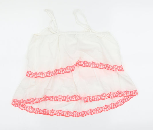 Atmosphere Womens White Basic Tank Size 6