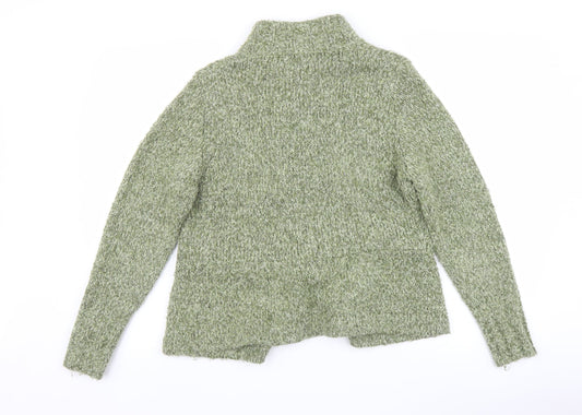 b high Womens Green Cardigan Jumper Size L