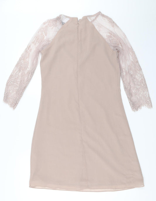 Little Mistress Womens Beige Mini Size 8