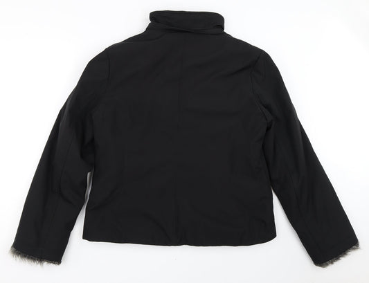 Principles Womens Black Overcoat Coat Size 14