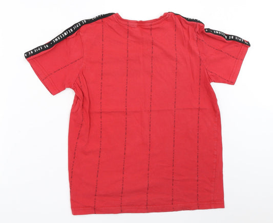 George Boys Red Basic T-Shirt Size 12-13 Years