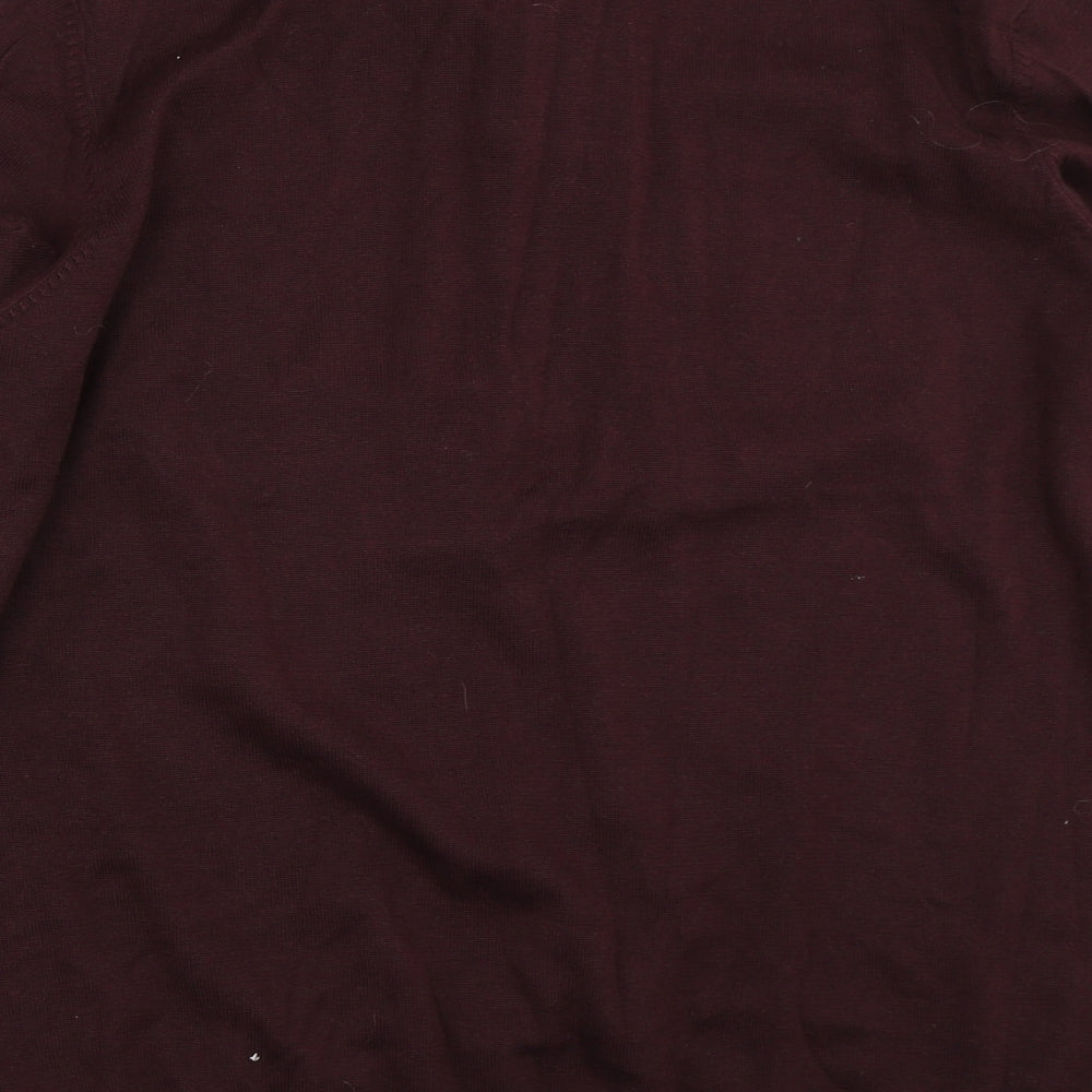Brand and care label for George women’s red jumper, size L