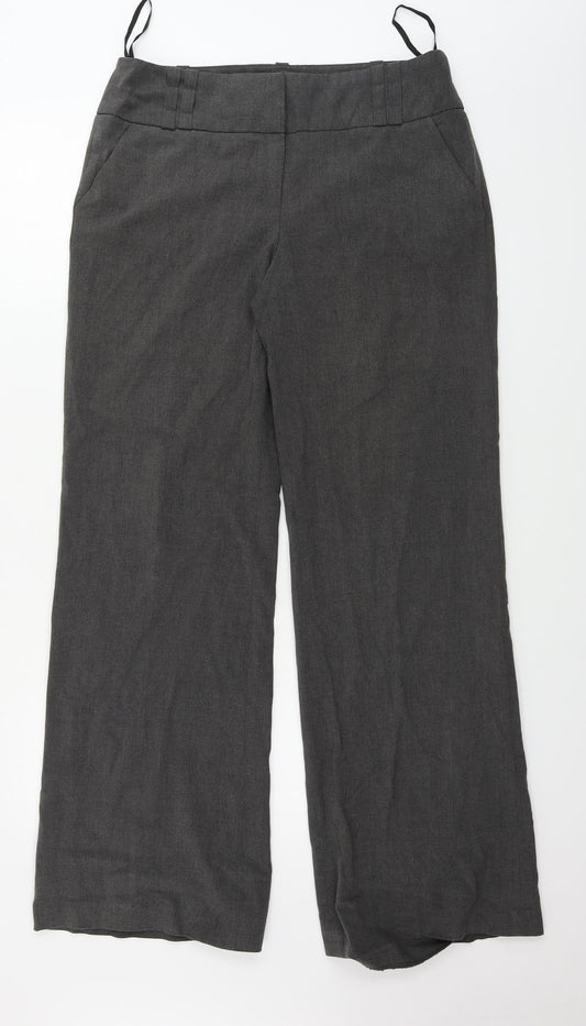 Womens UK Size 12 Red Herring Regular Fit Grey Trousers