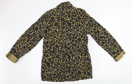 Primark  Womens Brown Animal Print  Jacket Coat Size XS