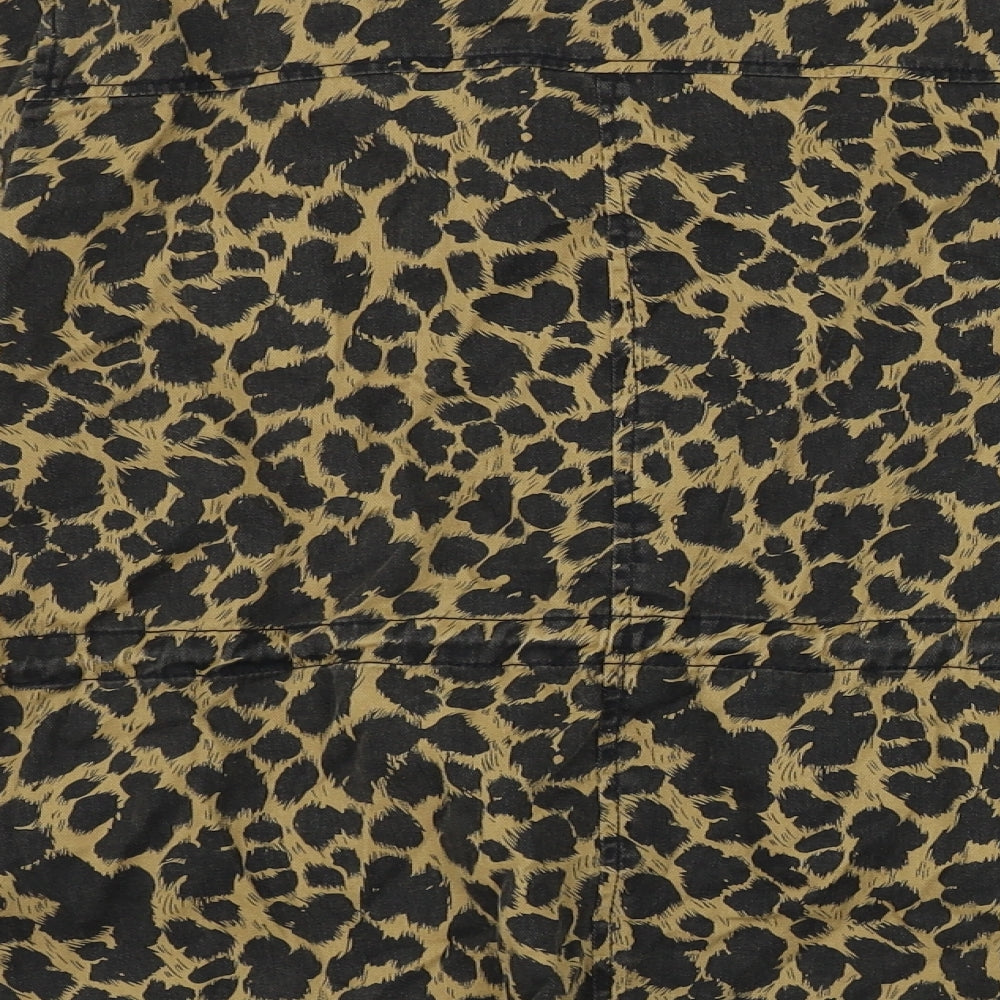 Primark  Womens Brown Animal Print  Jacket Coat Size XS