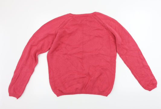 hale Womens Pink Pullover Jumper Size S