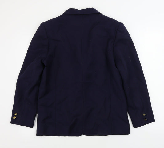 dacks london Womens Blue Jacket Blazer Size 12