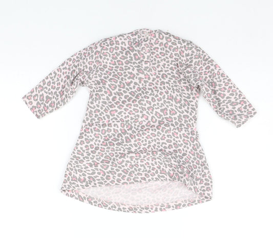 North Lights Baby Pink Animal Print Basic T-Shirt Size 3-6 Months