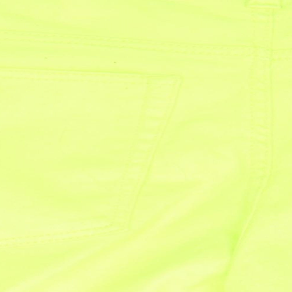 Divided Womens Yellow Houndstooth Cut-Off Shorts Size L