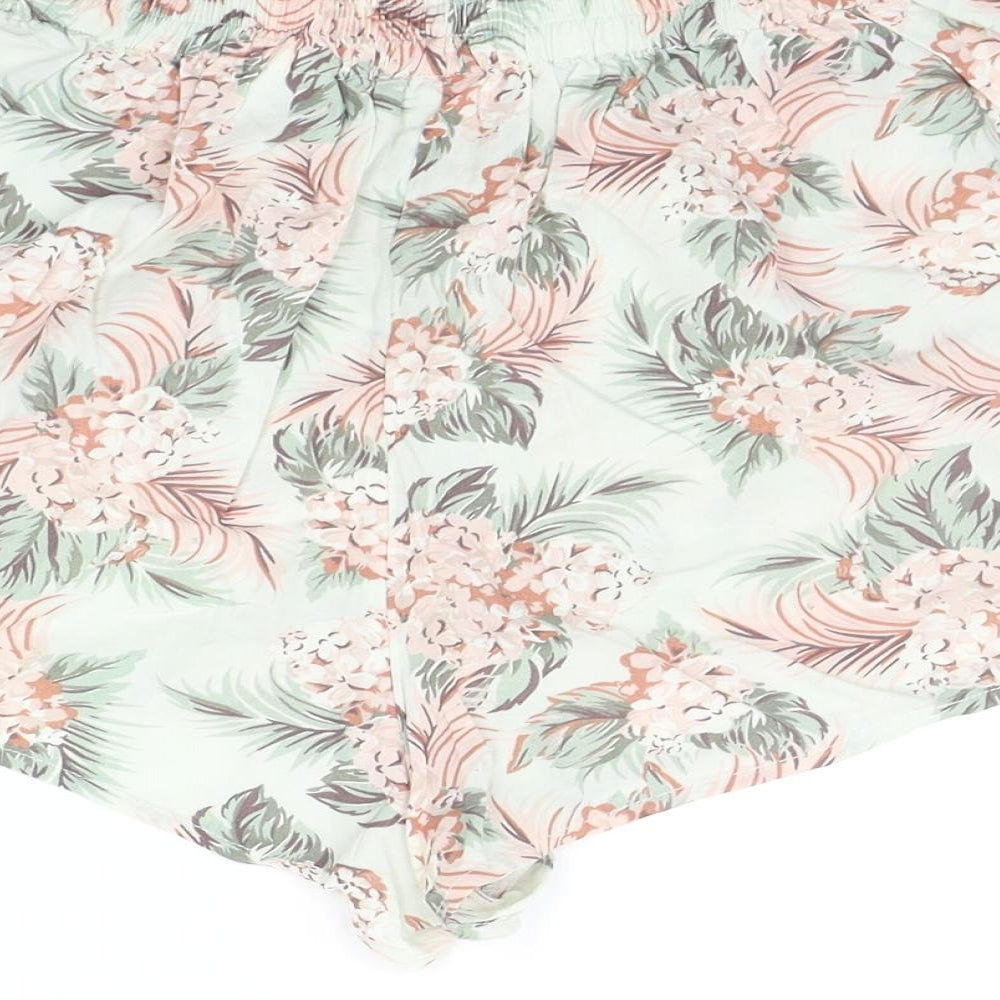 Divided Womens Beige Floral Sweat Shorts Size 8