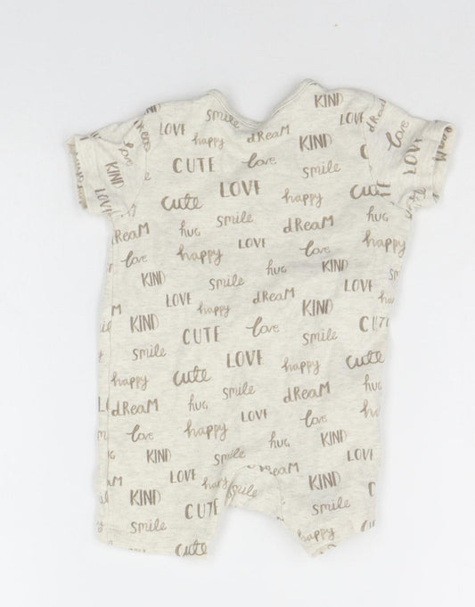 George Baby Beige Ikat Babygrow One-Piece Size 3-6 Months - LOVE