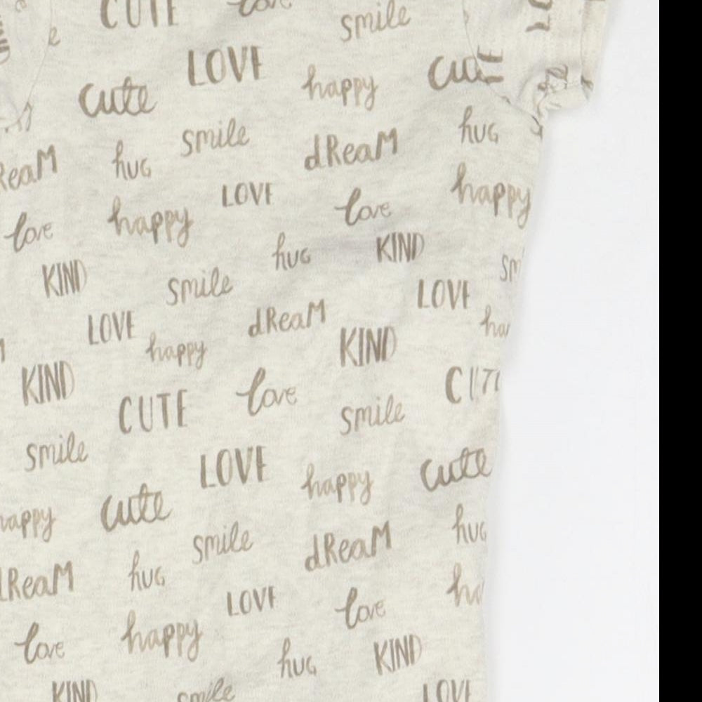 Brand and care label for George Baby Beige Ikat Babygrow One-Piece, size 3-6, Months - LOVE