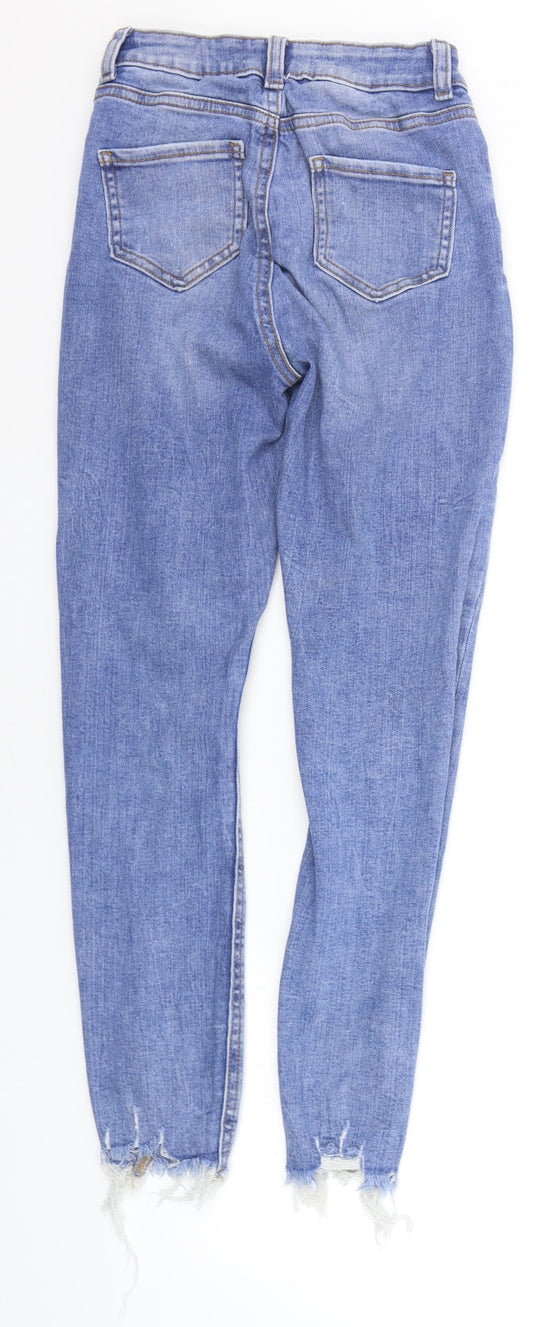 Denim & Co. Womens Blue Straight Jeans Size 6 L26 in